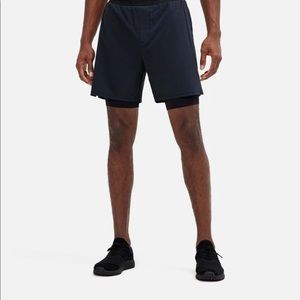 NWT Men’s RHONE 7” Swift Short with Liner in Black - Sz Large